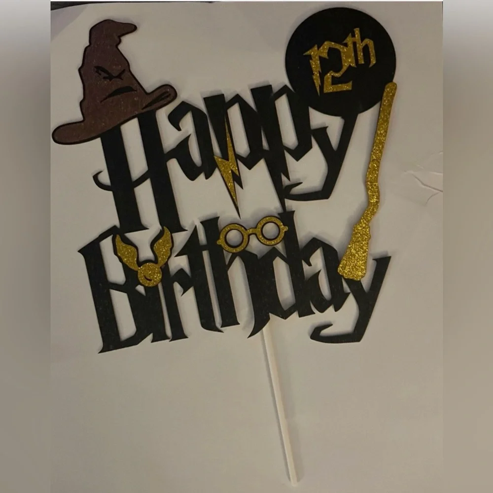 Harry Potter 12th Birthday Cake Topper Food Birthday Party Decoration Kids
